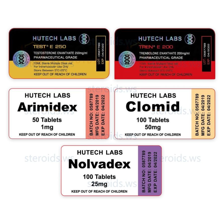 Paquete de masa magra - 10 semanas (enantato de testosterona-enantato de trembolona) Hutech Labs
