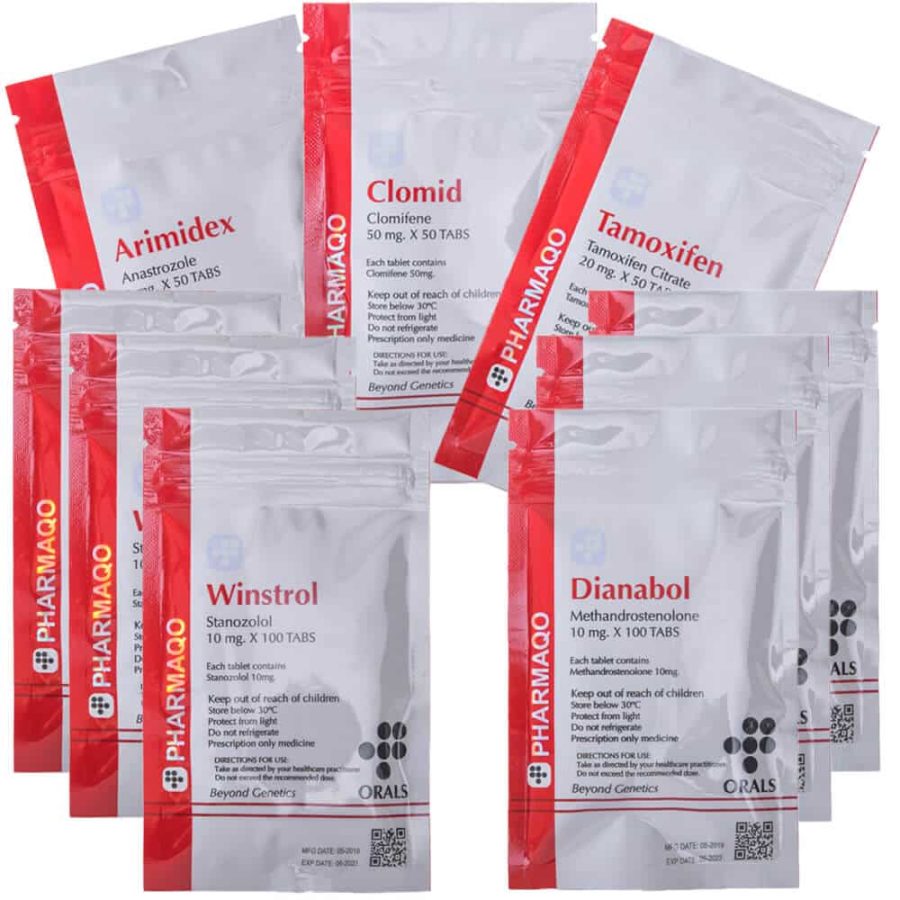 Pack de 6 prises de masse maigre Dianabol Winstrol stéroïdes oraux 8 semaines Pharmaqo Labs