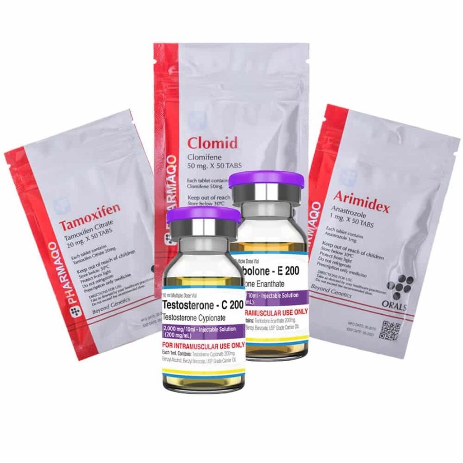Droog massa winst pakket INJECTEER TESTOSTERON CYPIONATE TRENBOLONE ENANTAAT PCT 10 weken Pharmaqo Labs