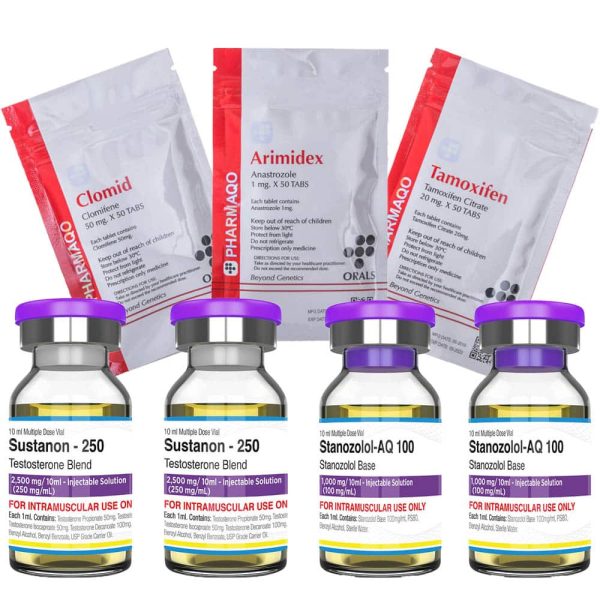 Pak vetvrije massa in - 8 weken (Sustanon+Winstrol) PHARMAQO LABS