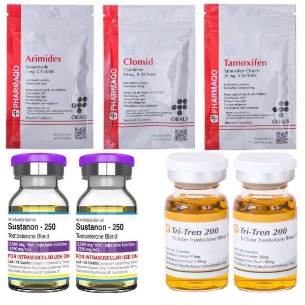 Pacchetto massa magra avanzato - 10 settimane (Sustanon - Tri-tren) Laboratori Pharmaqo