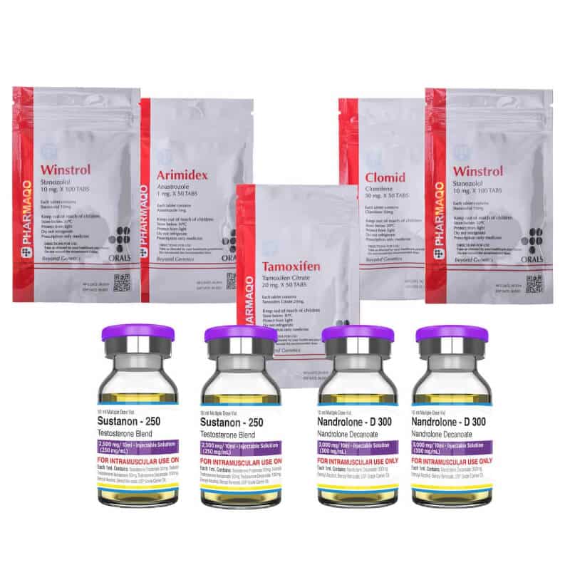 Pack Lean Mass ORAL-INJECT - 8 weeks (Sustanon/Deca/Winstrol) Pharmaqo